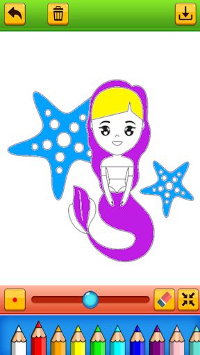 princess mermaid coloring game - Screenshot 2