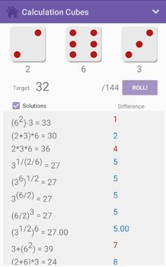 Calculation Cubes - free - Screenshot 2