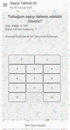 Sayıyı Tahmin Et Oyunu - Screenshot 1