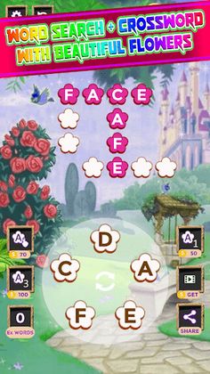 Flower crossword puzzle games - Screenshot 3
