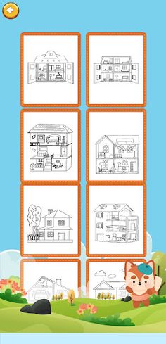 Miniature House Coloring Pages - Screenshot 2