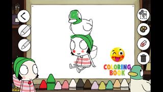 Sarah and Duck : Coloring Book - Screenshot 2
