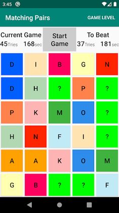 Matching Pairs of Cards - Trai - Screenshot 1