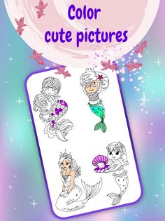 Mermaids Coloring Pages - Screenshot 2