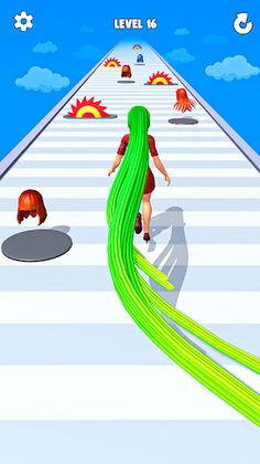 Long Hair Runner Challenge 3D - Screenshot 2