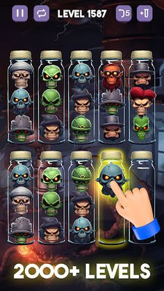 Zombie Puzzle Color Sort Game - Screenshot 1