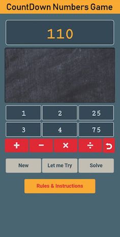 Countdown Numbers Game - Screenshot 1