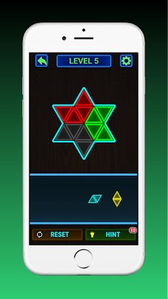 Glow Block Triangle Puzzle - Screenshot 4