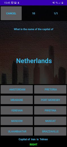 Capital Quiz all countries - c - Screenshot 4