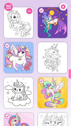 My Little Unicorn Coloring - Screenshot 1