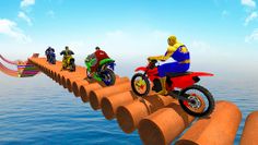 Superhero Bike Stunt Racing 3D - Screenshot 3