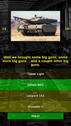 War Tanks Armored Battle Quiz - Screenshot 4