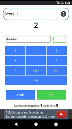 Four Fours - Screenshot 2