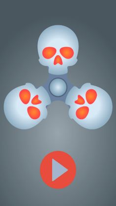 Skull Fidget Spinner Simulator - Screenshot 1