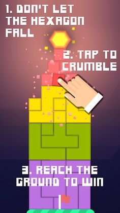 Hexagon Tower Balance Blocks - Screenshot 1