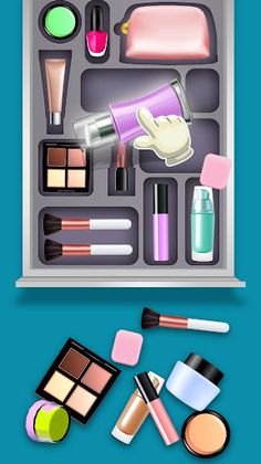 Fill the Makeup Organizer Game - Screenshot 2