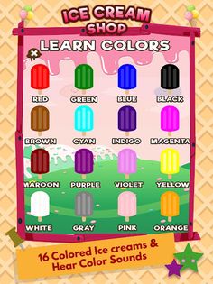 Colors Ice Cream Shop Kids App - Screenshot 1