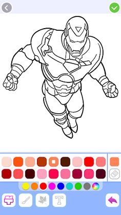 Iron Hero Superhero Coloring - Screenshot 2