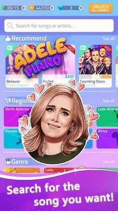 Adele songs Piano Tiles - Screenshot 1
