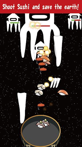 SUSHI WARS -easy shooter game- - Screenshot 2