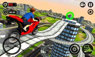 Roof MotorBike Stunts Rider 3D - Screenshot 3