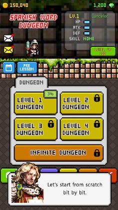 Spanish Dungeon: Learn Spanish - Screenshot 1