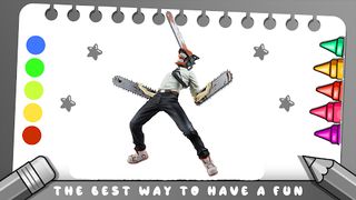 Chainsaw Man Coloring Book - Screenshot 1