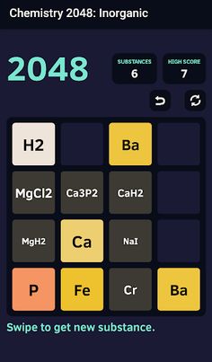 Chemistry 2048 - Screenshot 1