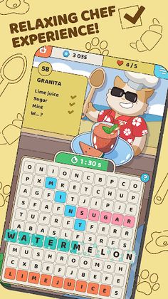 Food Words: Cooking Cat Puzzle - Screenshot 2