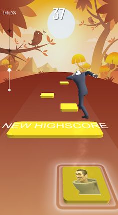 Toilet Tiles Hop Game - Screenshot 2