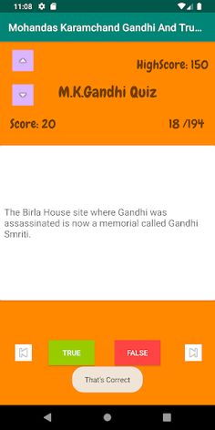 MK Gandhi Quiz - Screenshot 2