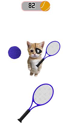 Cat Meow Tennis Sport Battle - Screenshot 2