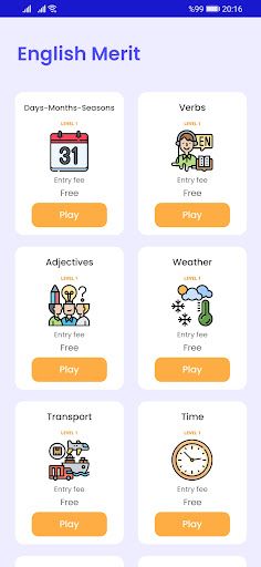 English Merit Quiz - Screenshot 3