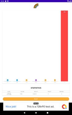 Rainbow Cards (Stroop effect) - Screenshot 4