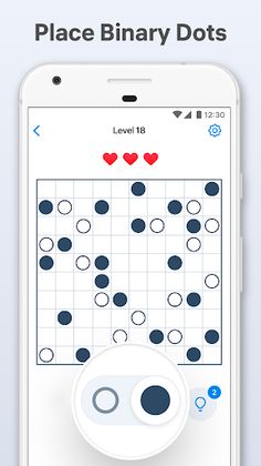 Binary Dots - logic puzzle - Screenshot 2