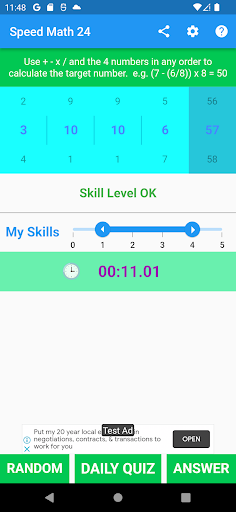 Speed Math 24 - Screenshot 2