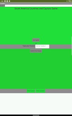 South American Capitals quiz - Screenshot 1