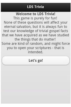 LDS Trivia - Screenshot 1