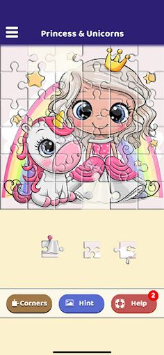 Princess & Unicorns Puzzle - Screenshot 4