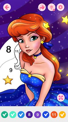 Princess Coloring by Numbers - Screenshot 3