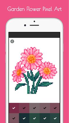 Garden Flower Pixel Coloring - Screenshot 3