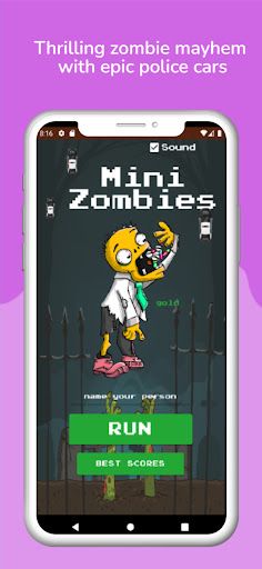 Mini Zombie vs Police cars - Screenshot 4