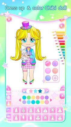 Chibi Doll Dress up & Coloring - Screenshot 2