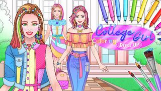 College Girl Coloring Dress Up - Screenshot 1