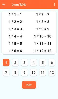 Learn maths (multiplication ta - Screenshot 3