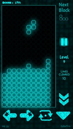 ColorTris - Classic Neon Block - Screenshot 3