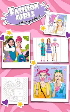 Color gradient fashion girl - Screenshot 2