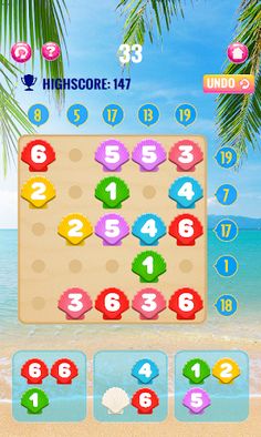 Number puzzle game – Beach *Go - Screenshot 1