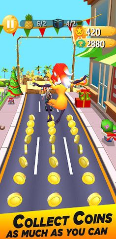 Superhero Rena Rouge Run 3D - Screenshot 3