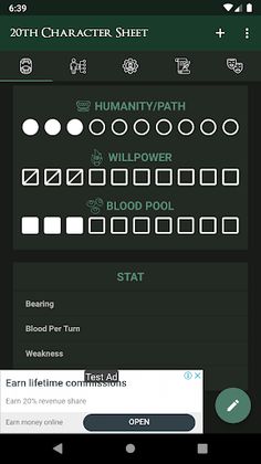 20 Anniversary Character Sheet - Screenshot 2